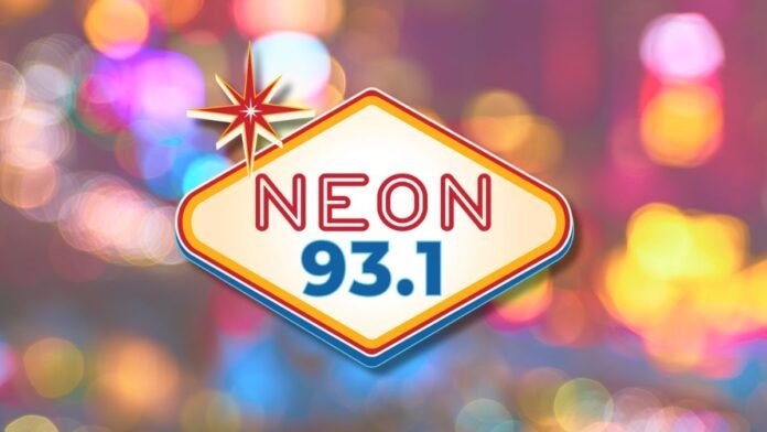 A photo of the Neon 93.1 logo