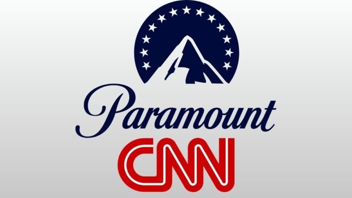 A photo of the Paramount and CNN logos
