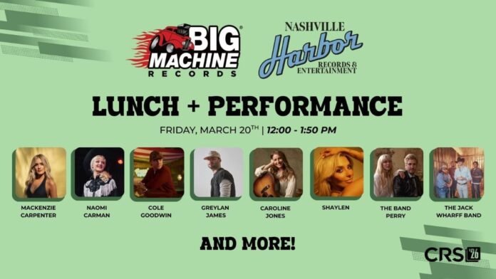 A photo of the Big Machine lunch roster