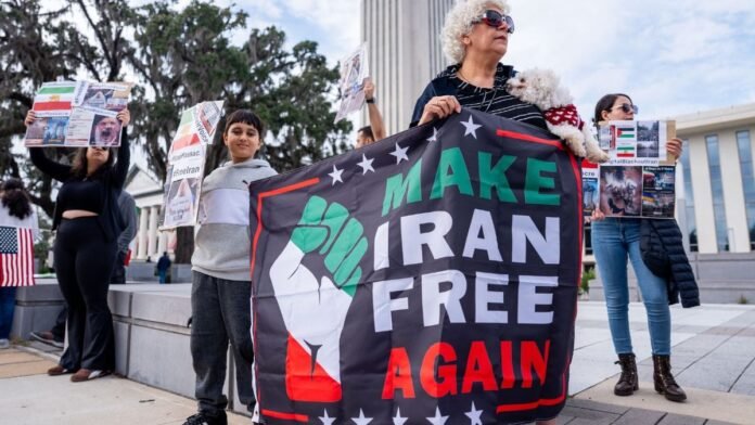 A photo of an Iran protestor