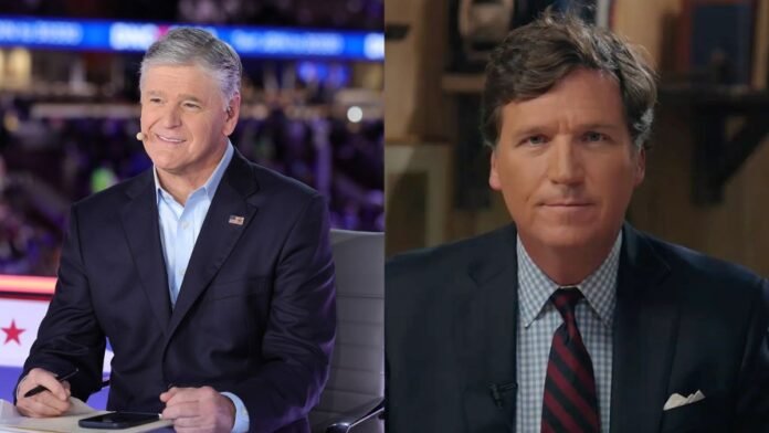 A photo of Sean Hannity and Tucker Carlson