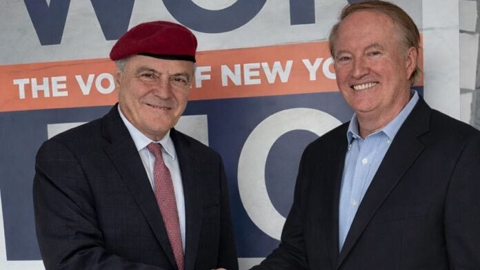 A photo of Larry Mendte and Curtis Sliwa